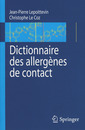 Couverture de l'ouvrage Dictionnaire des allergènes de contact