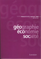 Couverture de l'ouvrage Géographie, économie, société Vol. 10 N° 2 Avril-Juin 2008
