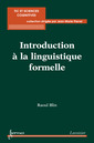 Couverture de l'ouvrage Introduction à la linguistique formelle