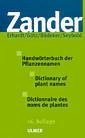 Couverture de l'ouvrage ZANDER : dictionnaire des noms de plantes