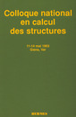 Couverture de l'ouvrage Colloque national en calcul des structures, 11-14 mai 1993, Giens, Var (en 2 volumes inséparables)