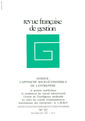 Couverture de l'ouvrage Revue française de gestion N° 52 juinjuillet-août 1985