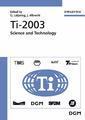Couverture de l'ouvrage Ti-2003 Science & technology