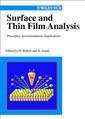 Couverture de l'ouvrage Surface and Thin Film Analysis : A Compendium of Principles, Instrumentation, and Applications.