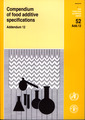 Couverture de l'ouvrage Compendium of food additive specifications