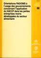 Couverture de l'ouvrage Orientations FAO/OMS à l'usage des gouvernements concernant l'application du HACCP dans les petites entreprises…