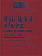 Couverture de l'ouvrage Official methods of analysis of AOAC International, 18th Ed. Revision 4, April 2011