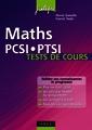 Couverture de l'ouvrage Maths PCSI . PTSI Tests de cours (J'intègre)