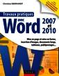 Couverture de l'ouvrage Travaux pratiques avec Word 2007 et 2010